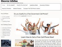 Tablet Screenshot of discoverlifeline.com